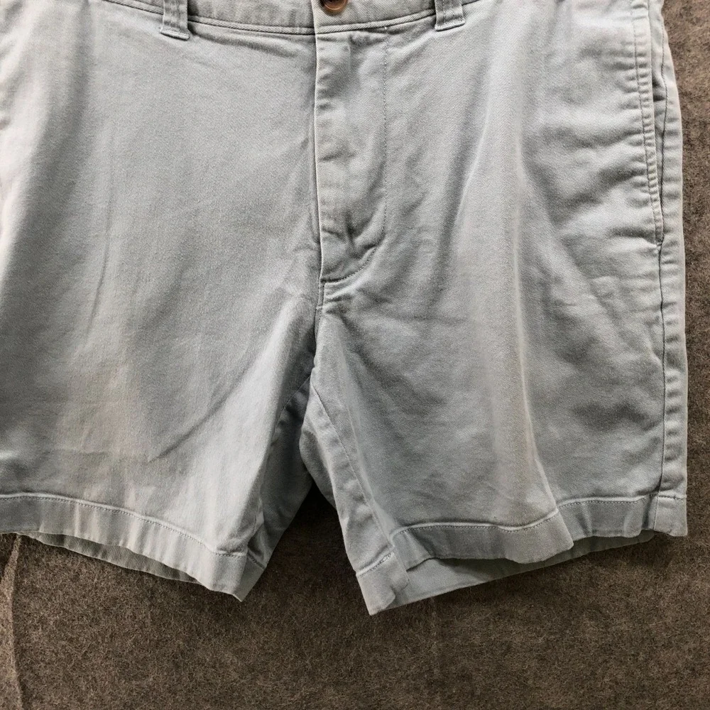 J. Crew 7'' Flex Chino Short Mens 30 Light Blue Cotton Stretch Flat Front Lightw